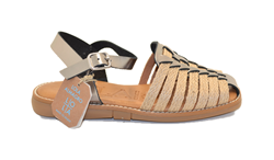 ALMAGRO SANDALO IN PELLE WAQUETILLA YUTE PISO ISLA BRONCE